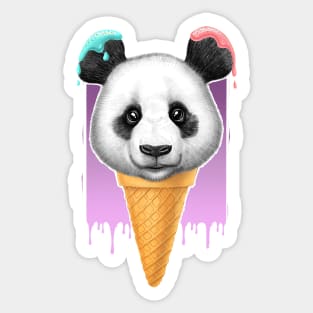 Panda ice cream Sticker